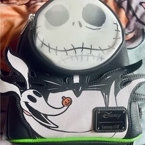 Loungefly Jack Skellington and Zero Lenticular Backpack NWT